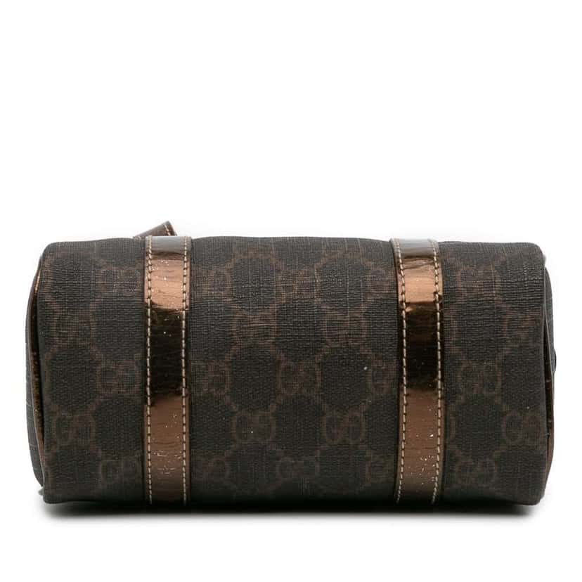 Gucci Micro GG Supreme Joy Boston Bag Brown Canvas Good condition - Inside View