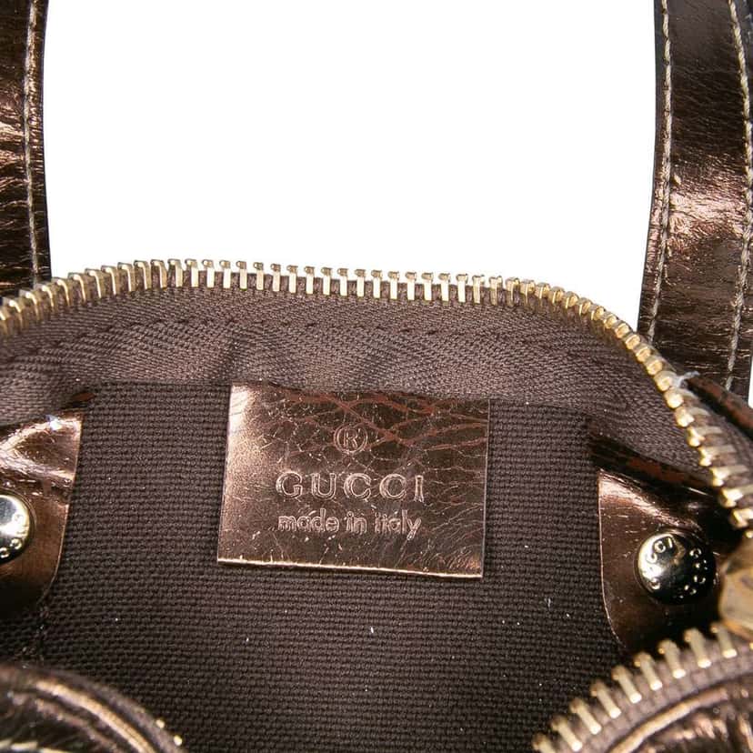 Gucci Micro GG Supreme Joy Boston Bag Brown Canvas Good condition - Box View