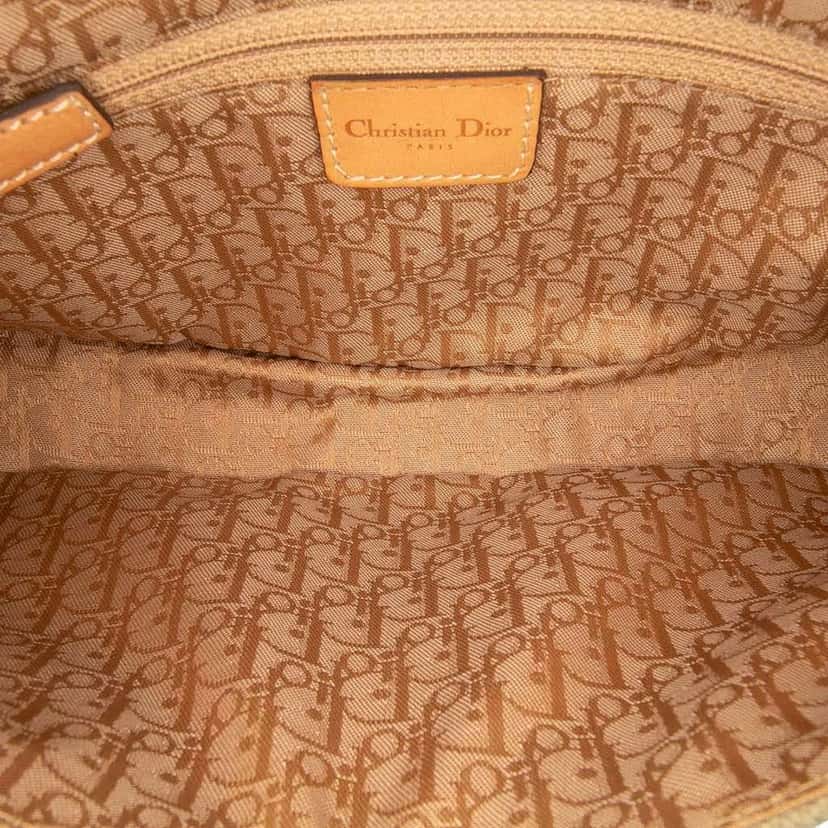 Dior Canvas and Leather Street Chic Columbus Shoulder Bag Grey Canvas Good condition - Model View