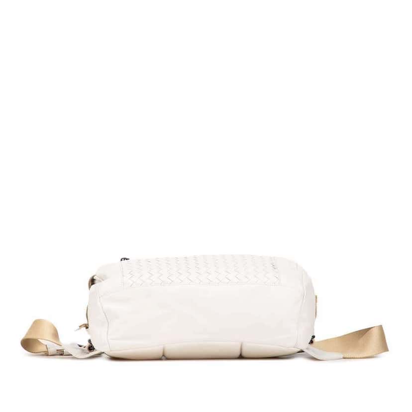 Bottega Veneta Leather Intrecciato Belt Bag White Leather Good condition - Inside View