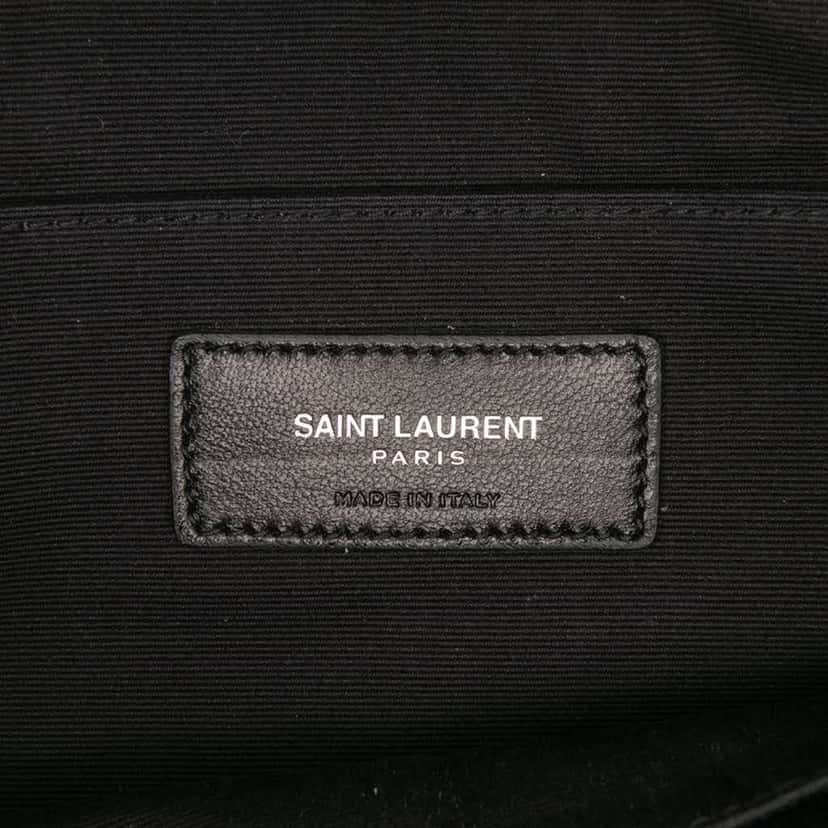 Saint Laurent Leather Star Rider Tablet Pouch Black Leather Good condition - Box View