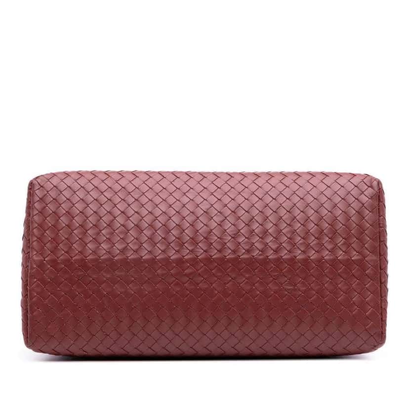 Bottega Veneta Medium Nappa Intrecciato Roma Tote Red Leather Good condition - Inside View