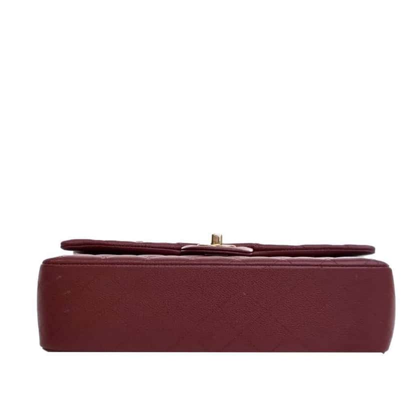 Chanel Medium Classic Caviar Double Flap Red Leather Good condition - Box View