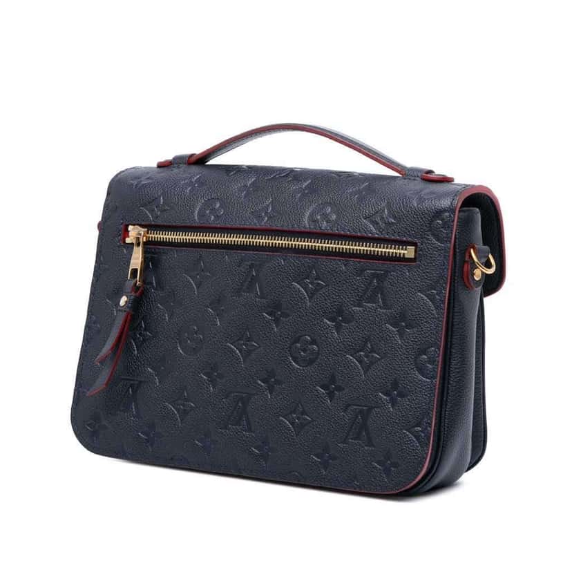 Louis Vuitton Monogram Empreinte Pochette Metis Blue Leather Good condition - Back View