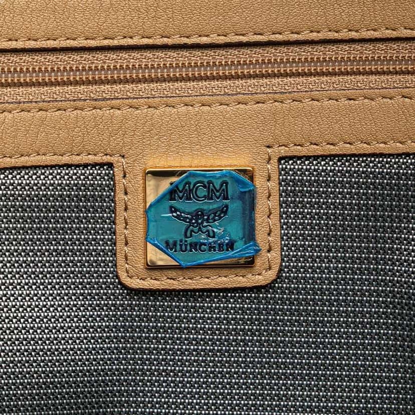 Mcm Medium Studded Visetos Coated Canvas Stark Backpack Brown Canvas Good condition - Box View