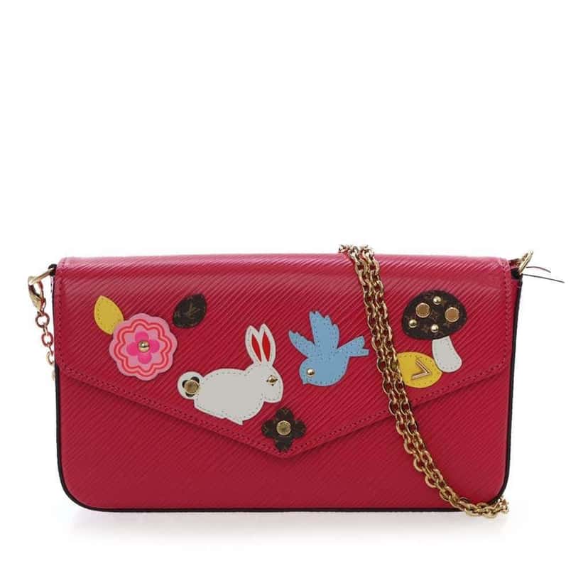 Louis Vuitton Epi Pochette Felicie Patchwork Pink Leather Good condition - Front View
