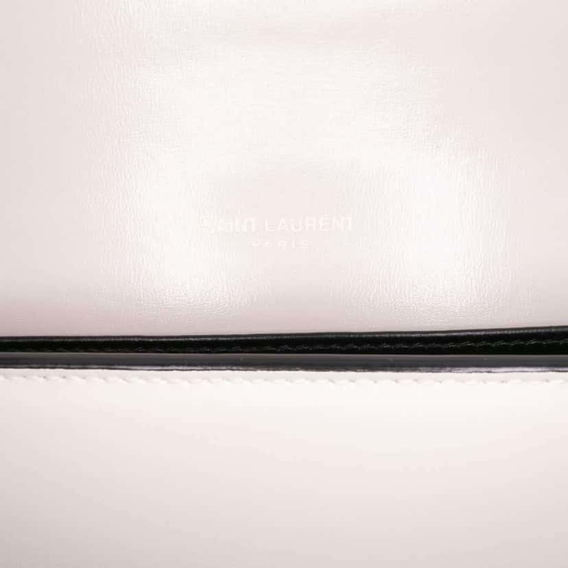 Saint Laurent Bicolor Calfskin Uptown Chain Wallet Black Leather Good condition - Box View