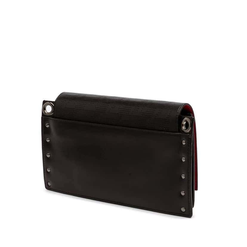 Christian Louboutin Leather Wallstrap Monogram Messenger Bag Black Leather Good condition - Back View