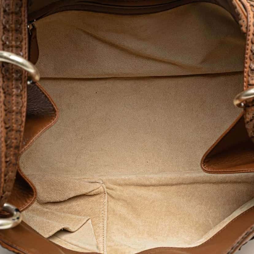 Bottega Veneta Nappa Intrecciato Shoulder Bag Brown Leather Good condition - Model View