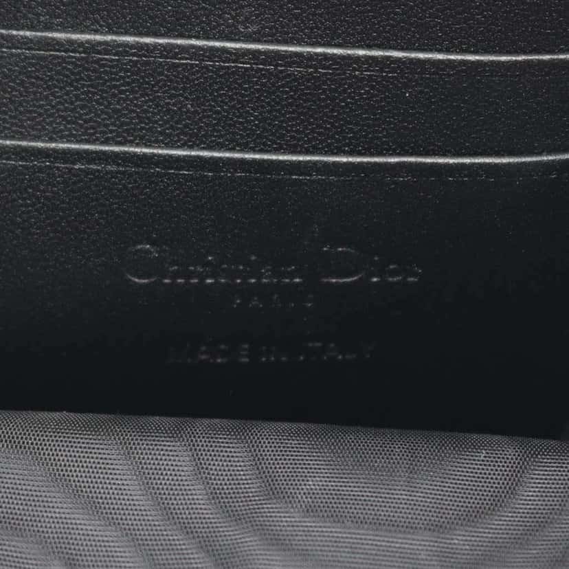 Dior Lambskin Cannage Lady Dior Call In Phone Holder Black Leather Good condition - Model View