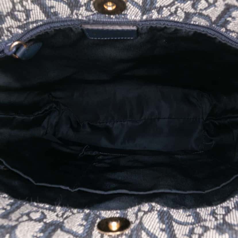 Dior Diorissimo Trotter Canvas Tote Blue Canvas Very good condition - Model View