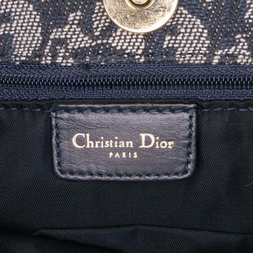 Dior Diorissimo Trotter Canvas Tote Blue Canvas Very good condition - Box View