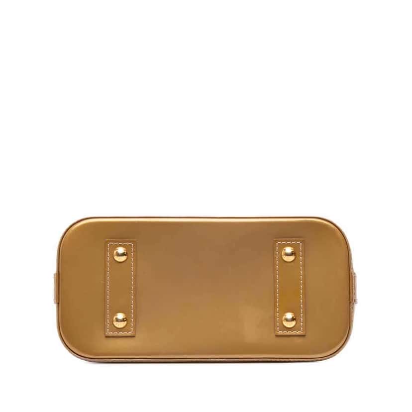 Louis Vuitton Monogram Vernis Alma BB Gold Leather Good condition - Inside View