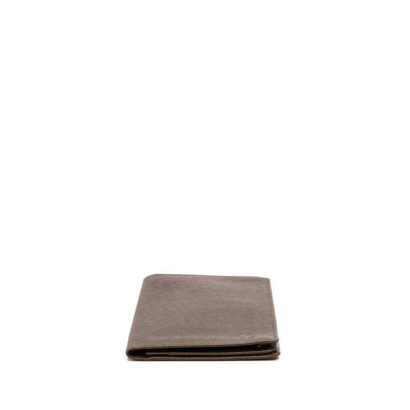 Louis Vuitton Taiga Checkbook Wallet Brown Leather Good condition - Inside View