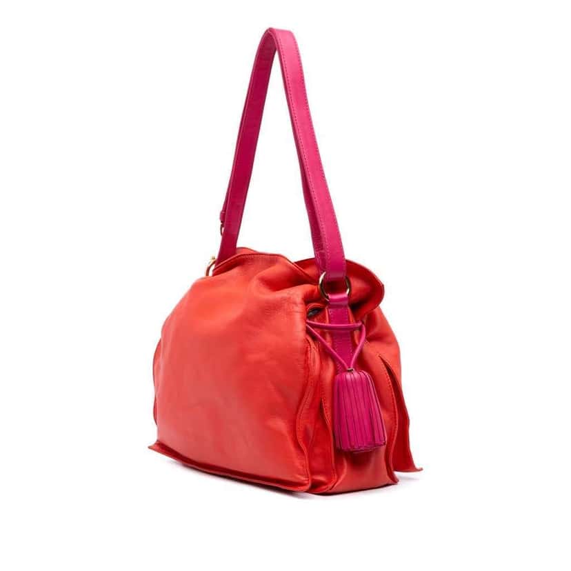 Loewe Nappa Flamenco Tassel 30 Orange Leather Good condition - Back View