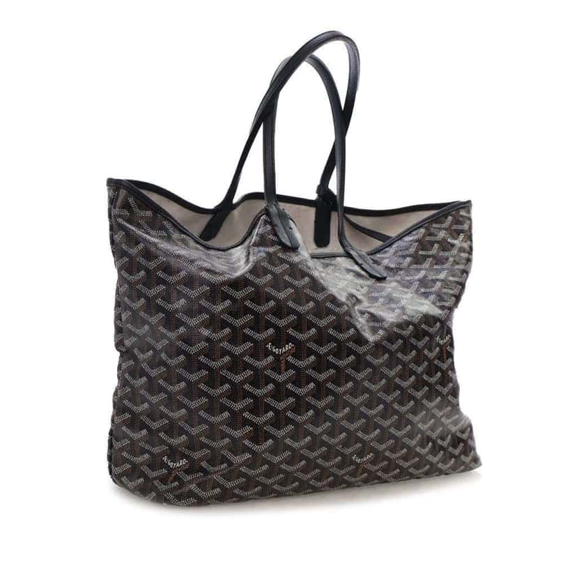 Goyard Goyardine Saint Louis PM Black Canvas Good condition - Back View