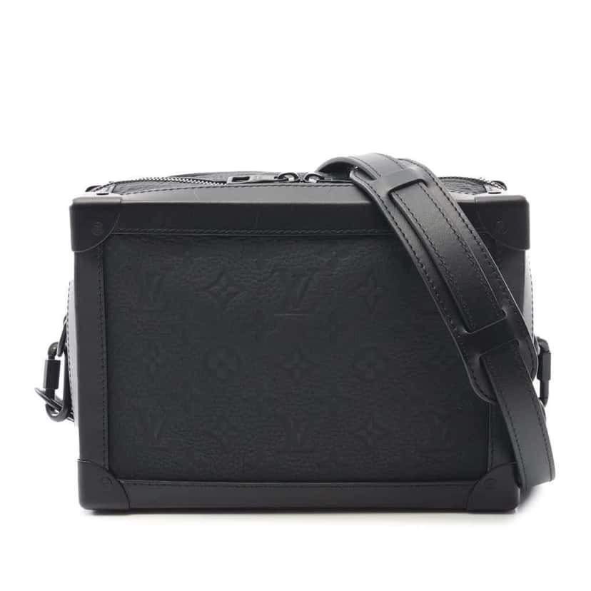 Louis Vuitton Monogram Taurillon Soft Trunk Black Leather Good condition - Front View