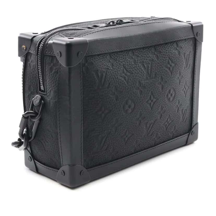 Louis Vuitton Monogram Taurillon Soft Trunk Black Leather Good condition - Back View
