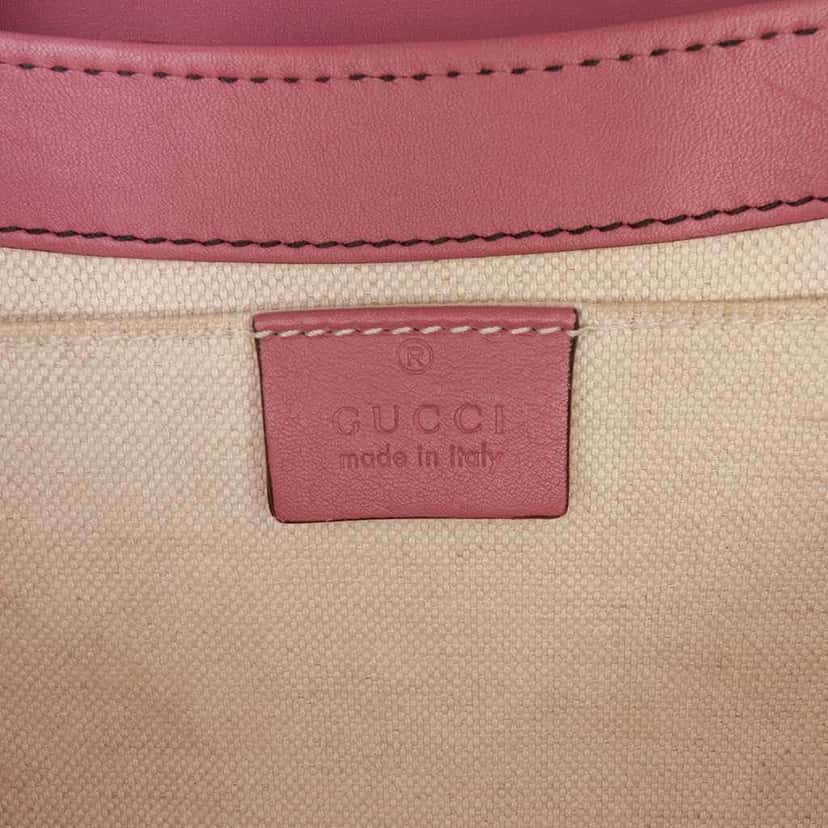 Gucci Medium Guccissima Emily Shoulder Bag Pink Leather Good condition - Box View