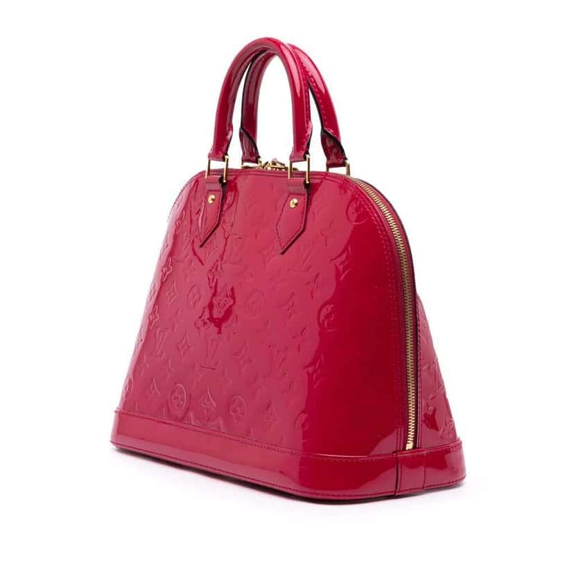 Louis Vuitton Monogram Vernis Alma PM Red Leather Good condition - Back View