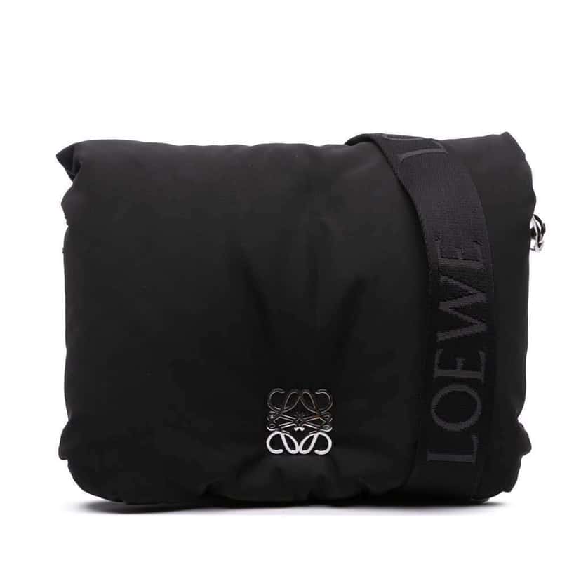 Loewe Nylon Goya Puffer Crossbody Black Good condition - Front View