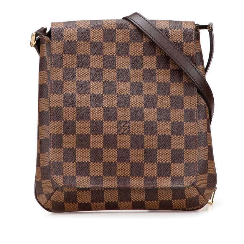 Louis Vuitton Damier Ebene Musette Salsa Long Strap Brown Canvas Good condition - Front View