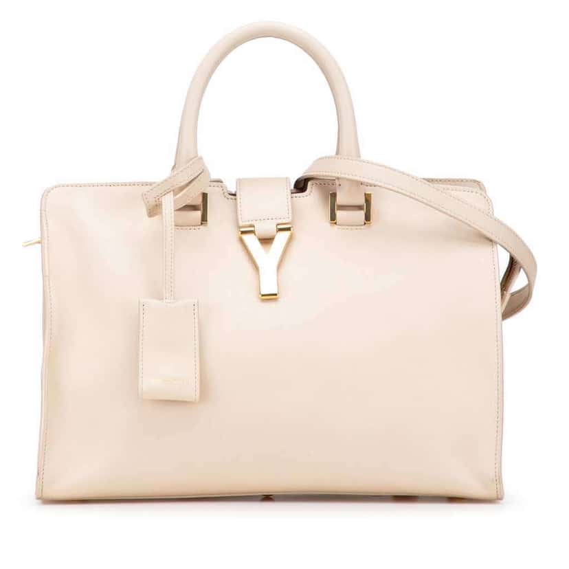 Saint Laurent Small Leather Classic Y Cabas Satchel Brown Leather Good condition - Front View