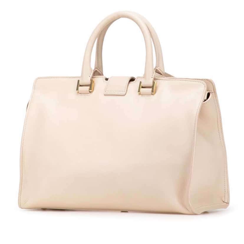 Saint Laurent Small Leather Classic Y Cabas Satchel Brown Leather Good condition - Back View
