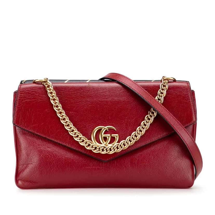 Gucci Medium Leather Double Thiara Satchel Red Leather Good condition - Front View