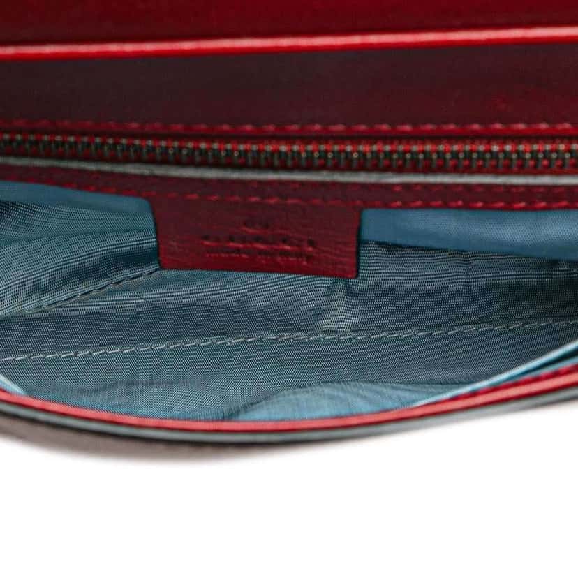 Gucci Medium Leather Double Thiara Satchel Red Leather Good condition - Model View
