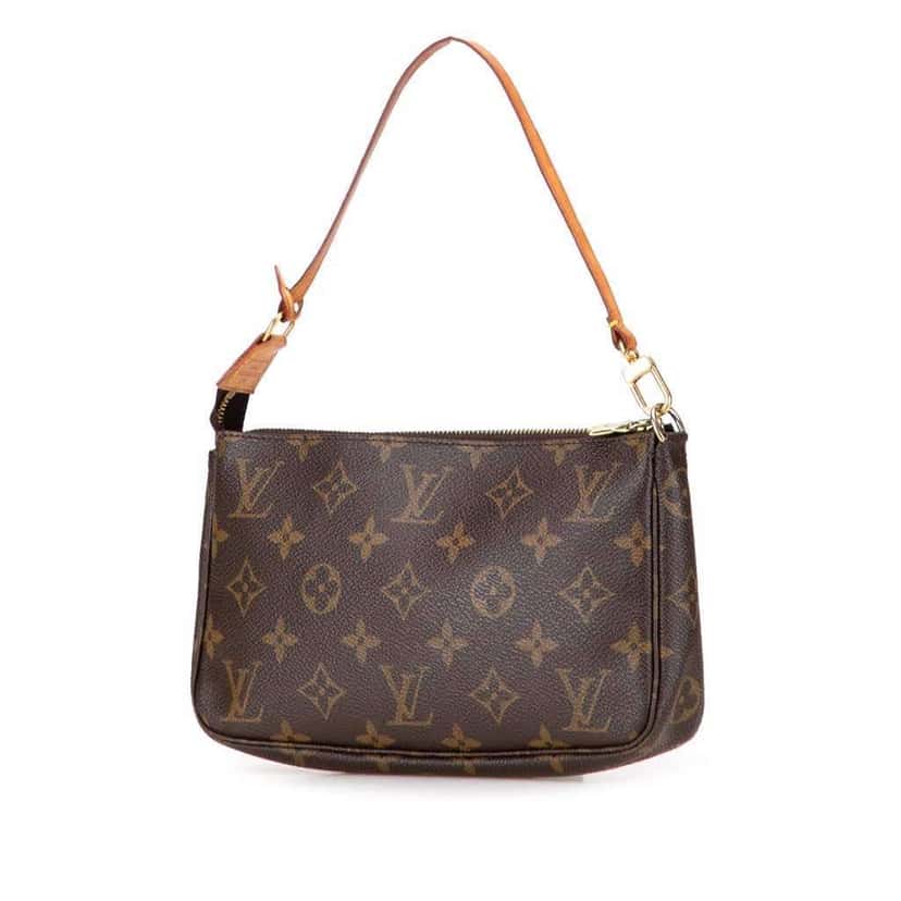 Louis Vuitton Monogram Pochette Accessoires Brown Canvas Good condition - Back View
