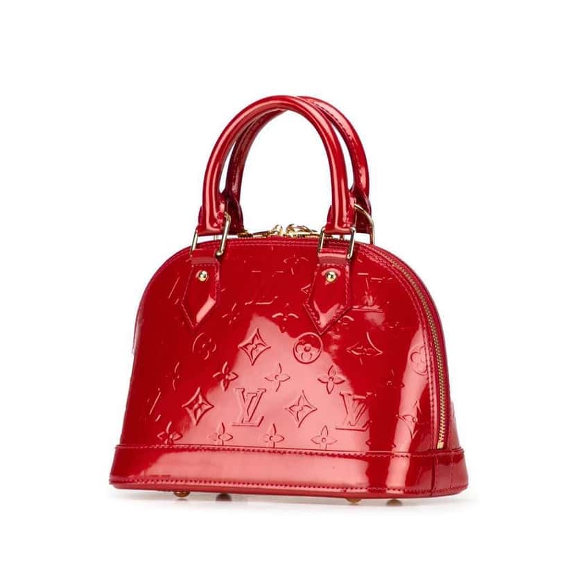 Louis Vuitton Monogram Vernis Alma BB Red Leather Good condition - Back View