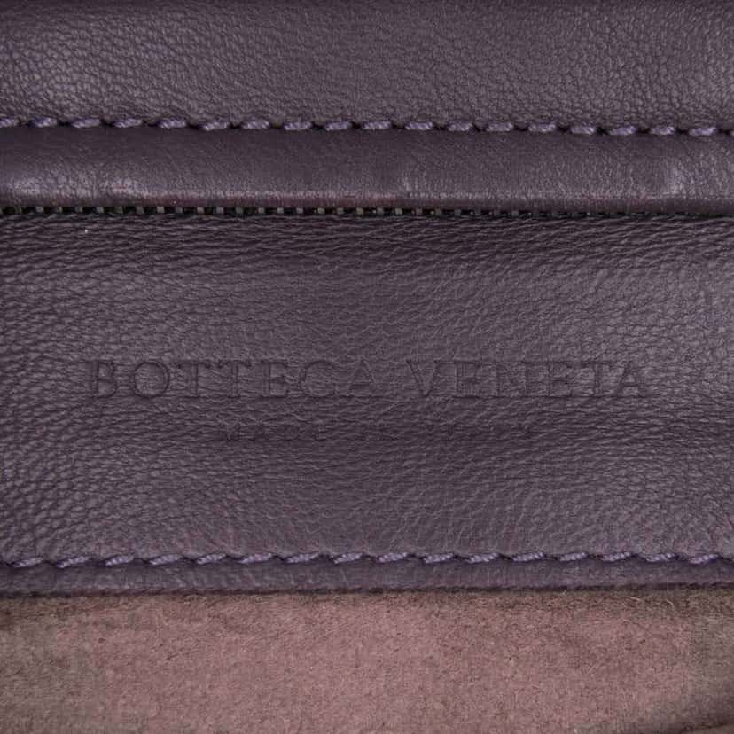 Bottega Veneta Nappa Intrecciato Turn Lock Clutch Brown Leather Good condition - Box View