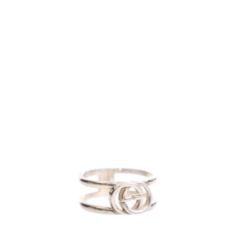 Gucci Sterling Silver Interlocking G Ring Silver Silver Good condition - Front View