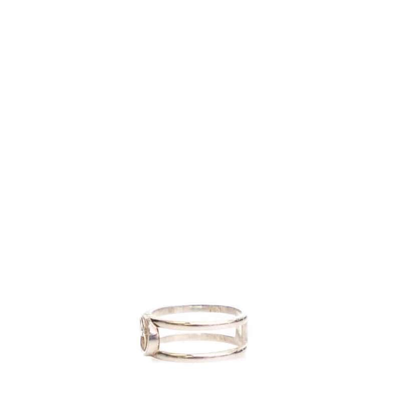 Gucci Sterling Silver Interlocking G Ring Silver Silver Good condition - Back View