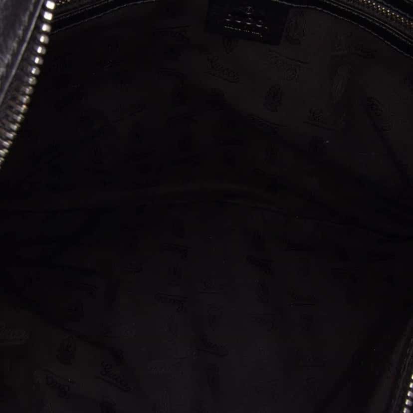 Gucci Studded Calfskin Shoulder Bag Black Leather Good condition - Model View
