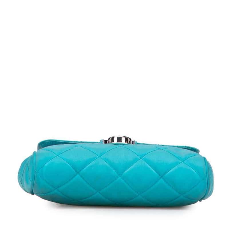 Prada Impuntu Tessuto Chain Crossbody Blue Good condition - Inside View