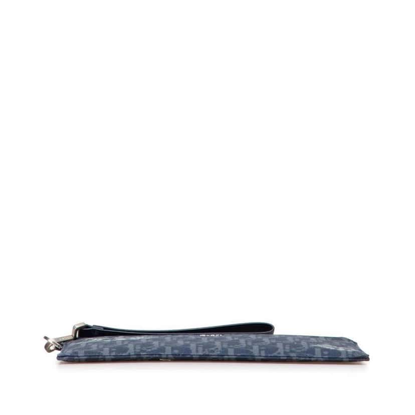 Dior Oblique Denim Tears A5 Flat Pouch Blue Denim Very good condition - Inside View
