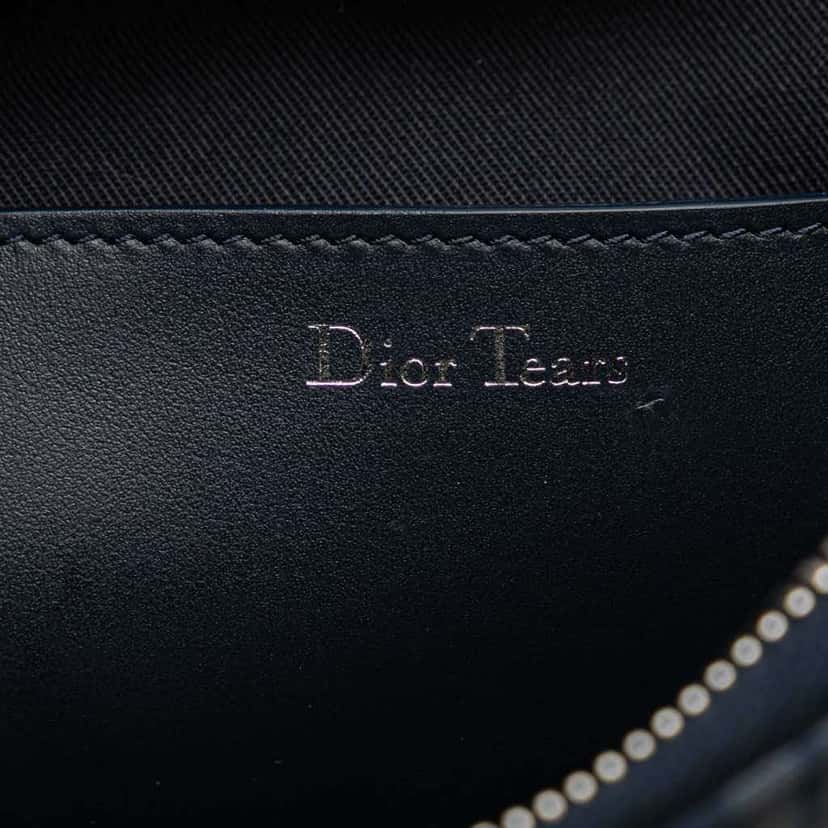 Dior Oblique Denim Tears A5 Flat Pouch Blue Denim Very good condition - Box View
