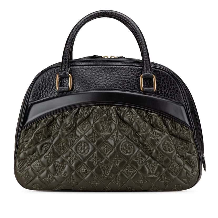 Louis Vuitton Monogram Mizi Vienna Green Leather Good condition - Front View