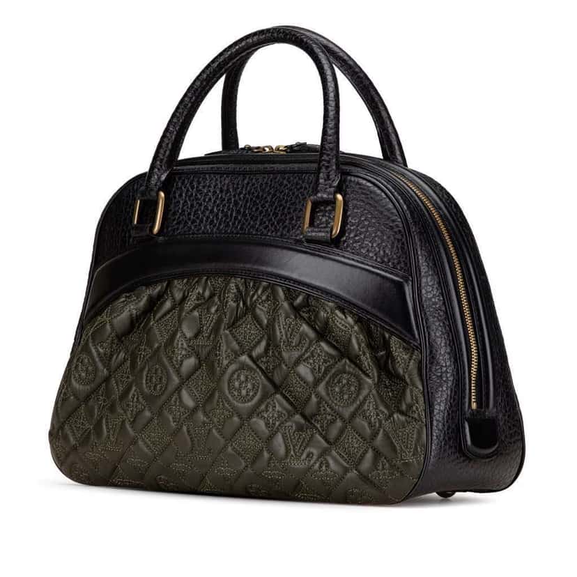 Louis Vuitton Monogram Mizi Vienna Green Leather Good condition - Back View