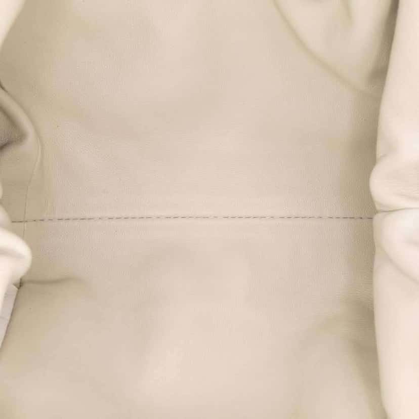 Bottega Veneta Nappa Intrecciato The Mini Pouch Crossbody White Leather Good condition - Model View