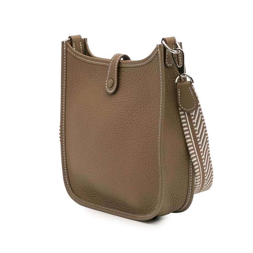 Hermès Clemence Evelyne Zigzag SangleTPM 16 Brown Leather Good condition - Back View