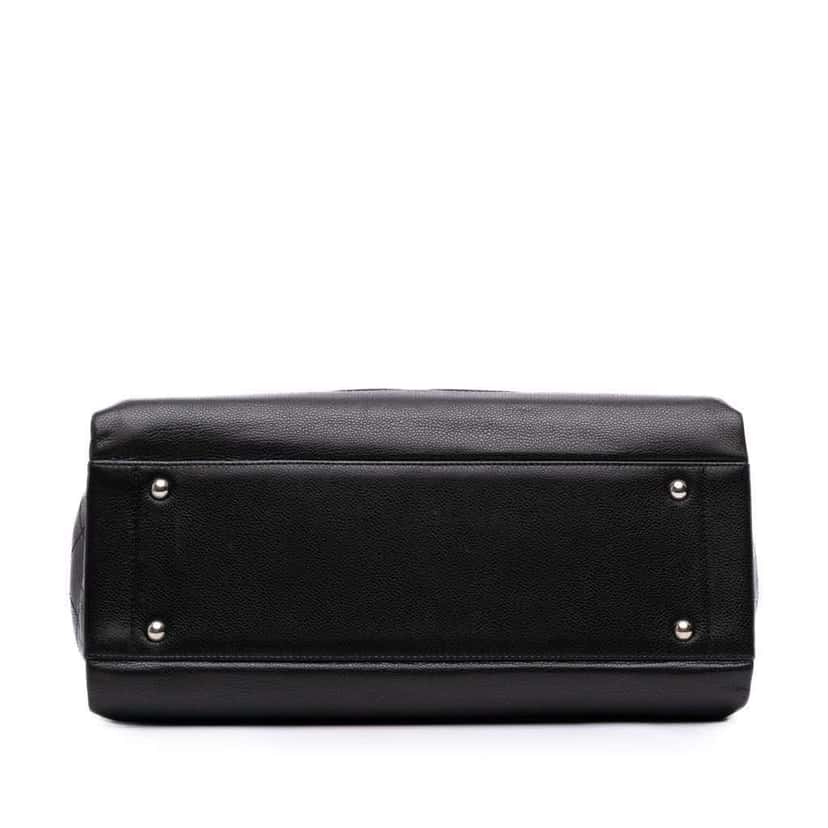 Chanel CC Caviar Tote Black Leather Good condition - Inside View