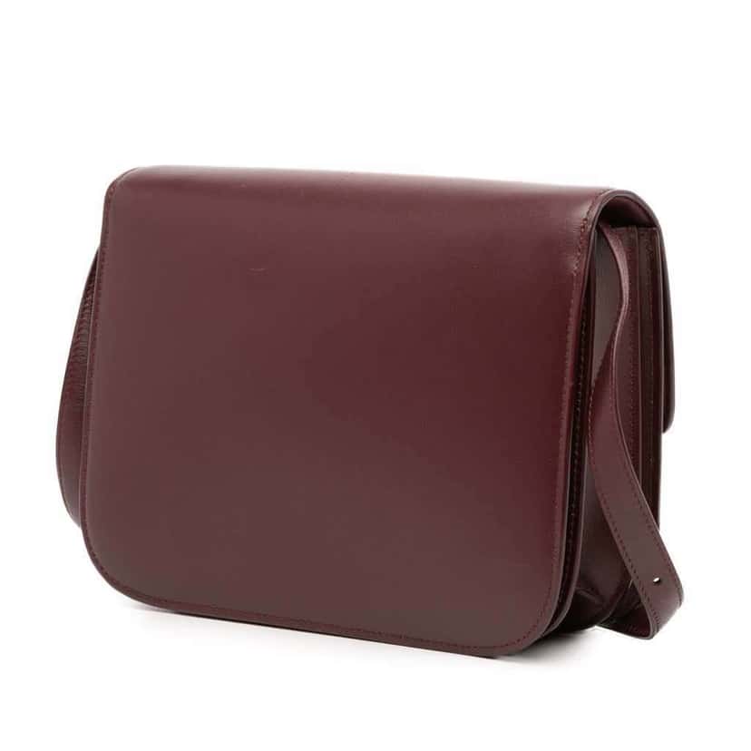 Celine Medium Calfskin Classic Box Red Leather Good condition - Back View