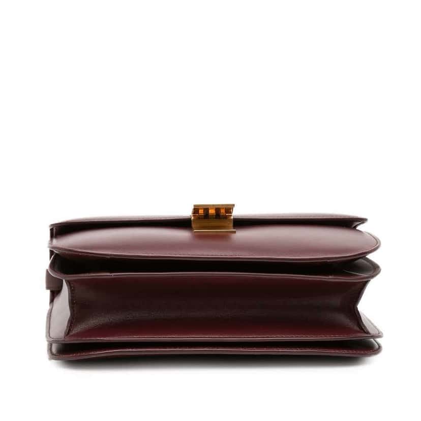 Celine Medium Calfskin Classic Box Red Leather Good condition - Inside View