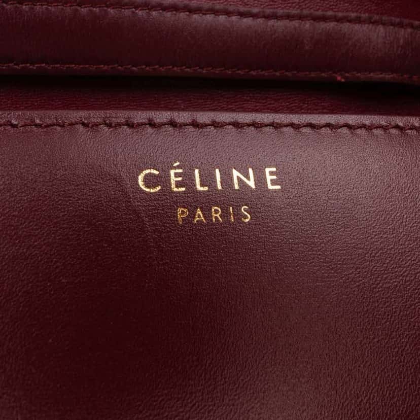 Celine Medium Calfskin Classic Box Red Leather Good condition - Box View