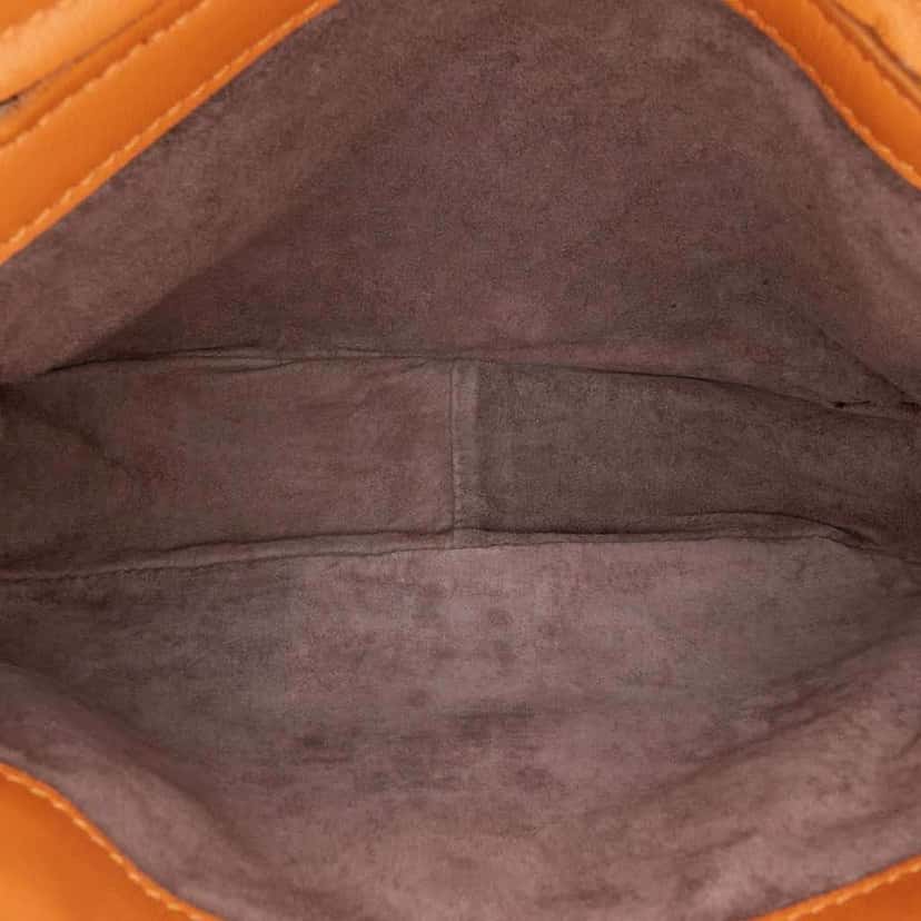Bottega Veneta Nappa Intrecciato Flap Crossbody Orange Leather Good condition - Model View