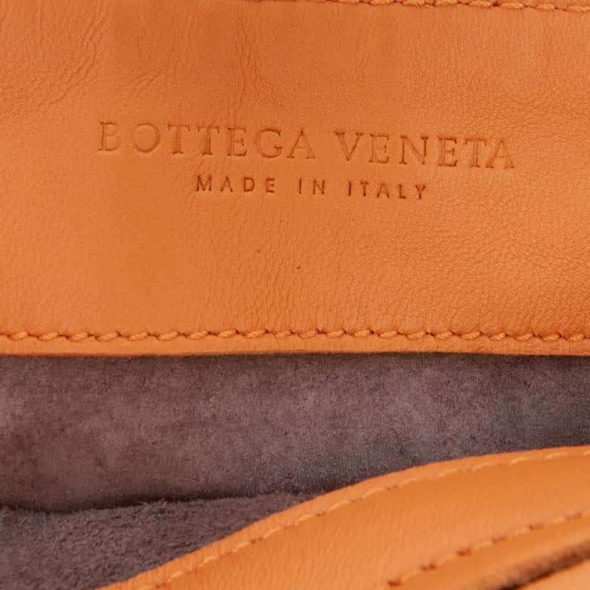 Bottega Veneta Nappa Intrecciato Flap Crossbody Orange Leather Good condition - Box View