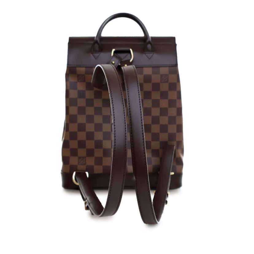 Louis Vuitton Damier Ebene Soho Brown Canvas Good condition - Back View